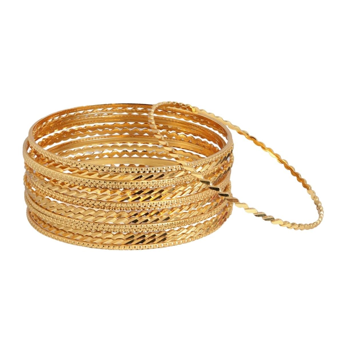 ACCESSHER Set Of 16 Latest Gold-Plated Handcrafted Brass Bangles For Women & Girls - 2.4 (B09RVC2L31) Amazon Price History, Amazon Price Tracker