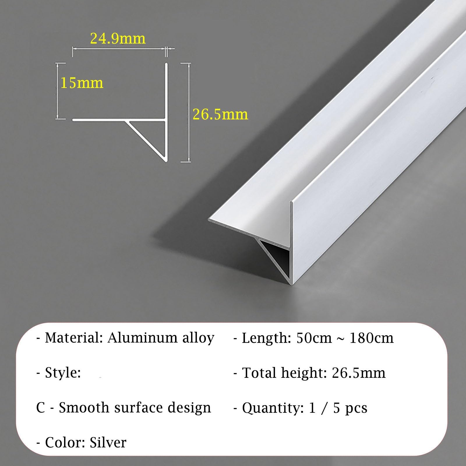 vierteaguas muro exterior Deflector de techo con línea de goteo para aleros, 1 5 piezas, perfiles de aluminio impermeables, protector de aleros para paredes(C 1 PC,L 180 CM)