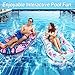 PuppyuWill 2 Pack Pool Floats Adult, Inflatable Pool Lounger Float Heavy Duty with Cup Holder, Backrest & Footrest Pool Lounge Float Extra Large Pool Rafts for Adults Beach Lake Party