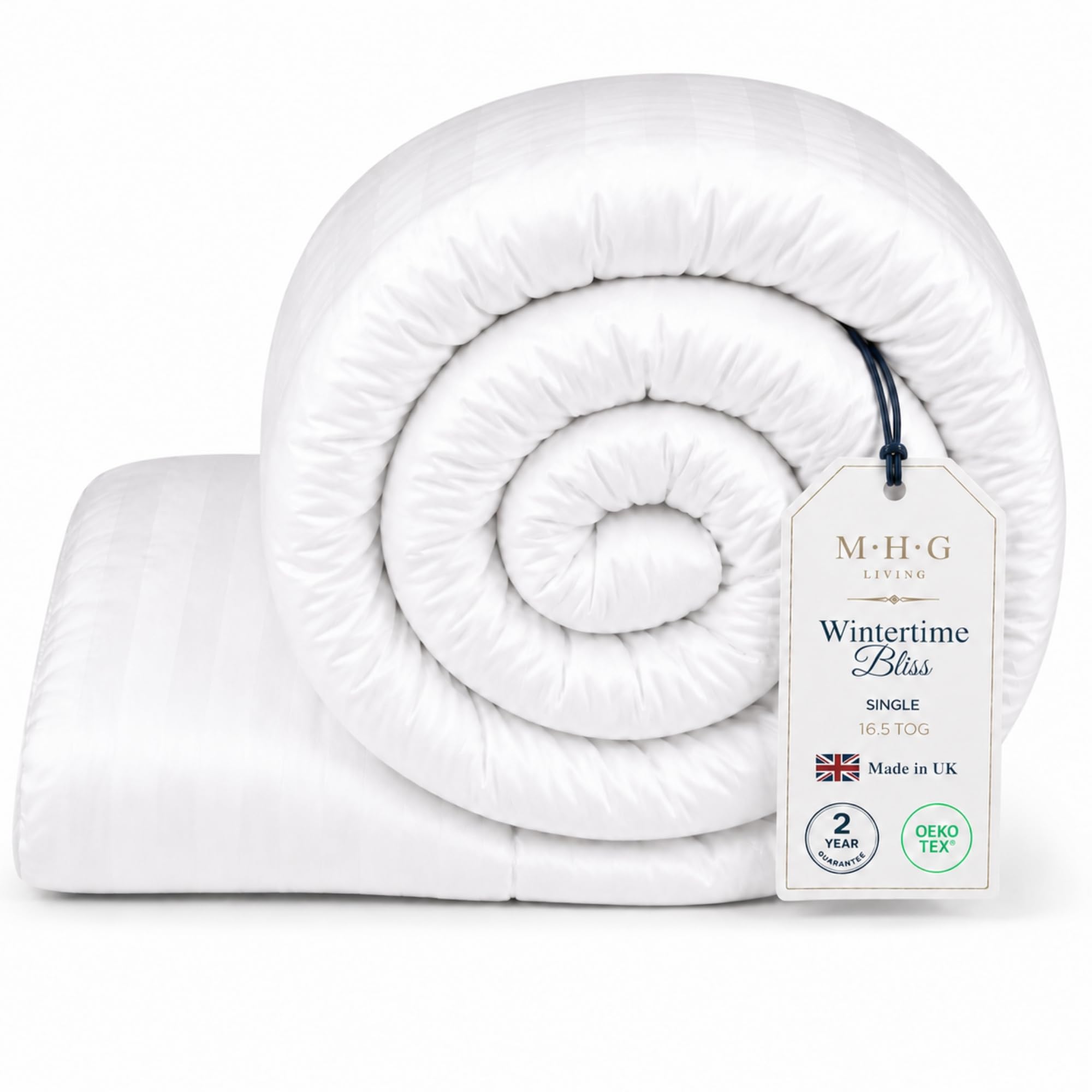 MHG Living 16.5 Tog Winter Microfibre Duvet – Single (135x200cm) – Heavyweight Extra Warm Hollowfibre Quilt for Cold Weather – Hypoallergenic, Breathable & Machine Washable Bedding