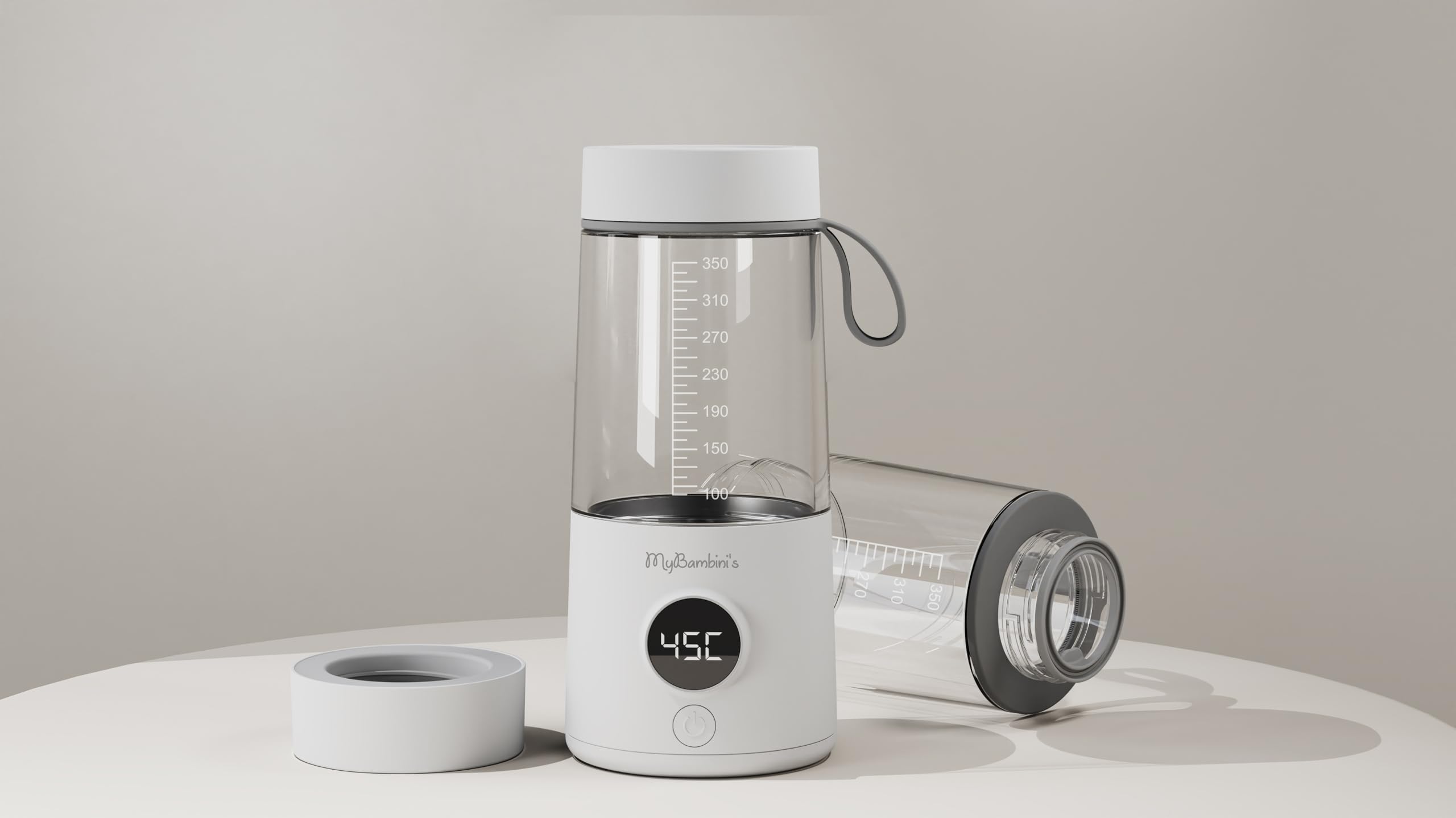 Scaldabiberon thermos di MyBambini scaldabiberon thermos per bambini in viaggio, scaldabiberon ricaricabile, riscaldamento rapido, 4 impostazioni di temperatura, riscalda fino a 8 biberon