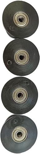 Miniatura 3 de Paquete de 4 piezas de repuesto nuevo rodillo de rueda XLS XL para gimnasio total negro