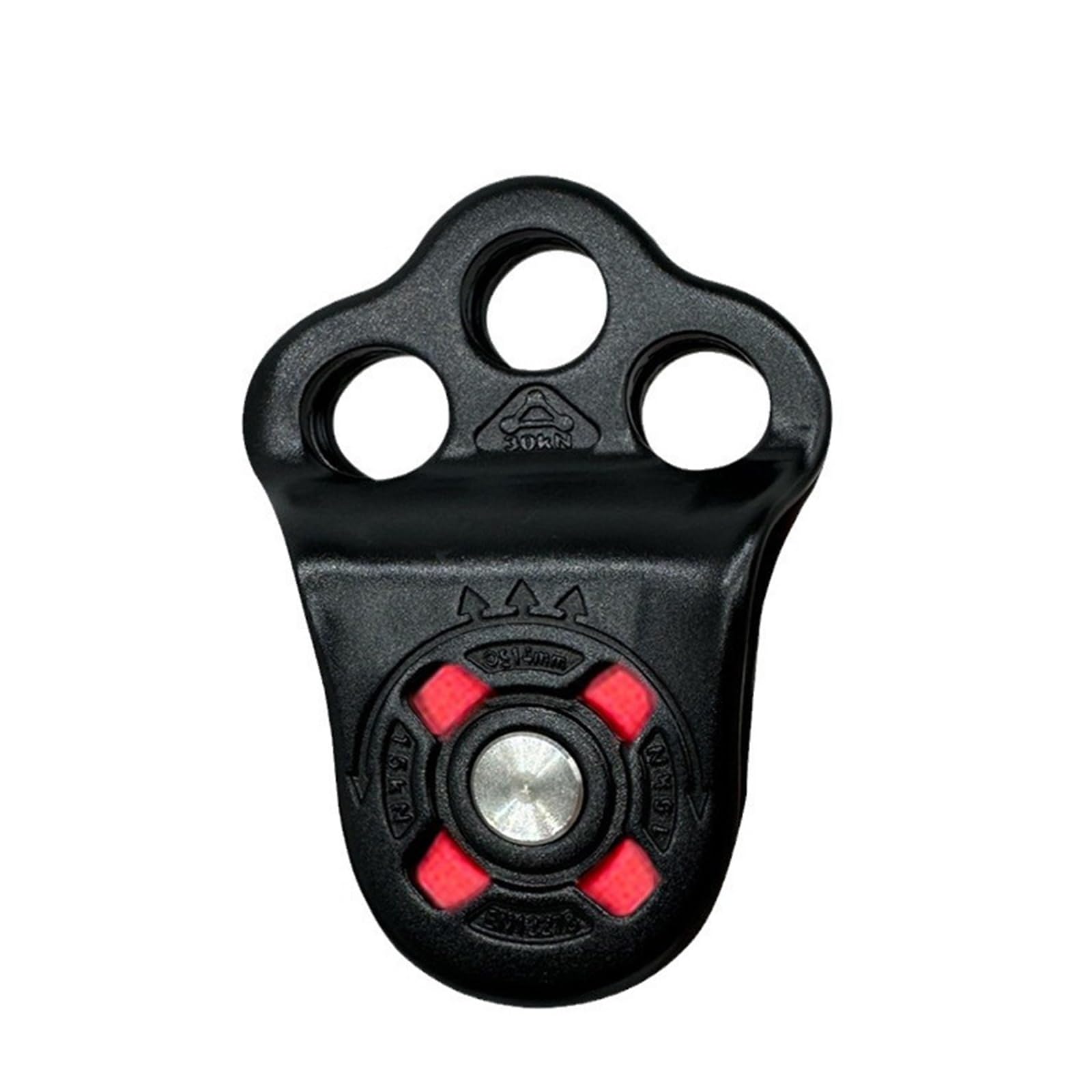 Polea individual de rodamiento de bolas de 30 KN de 3 agujeros para equipo de rescate de transporte de cuerda de 14 mm