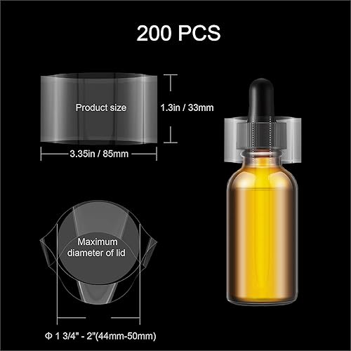 Miniatura 2 de Bandas retráctiles para botellas, frascos, selladores de plástico retráctiles, bandas termorretráctiles, sellado de tapa para frascos, botellas,