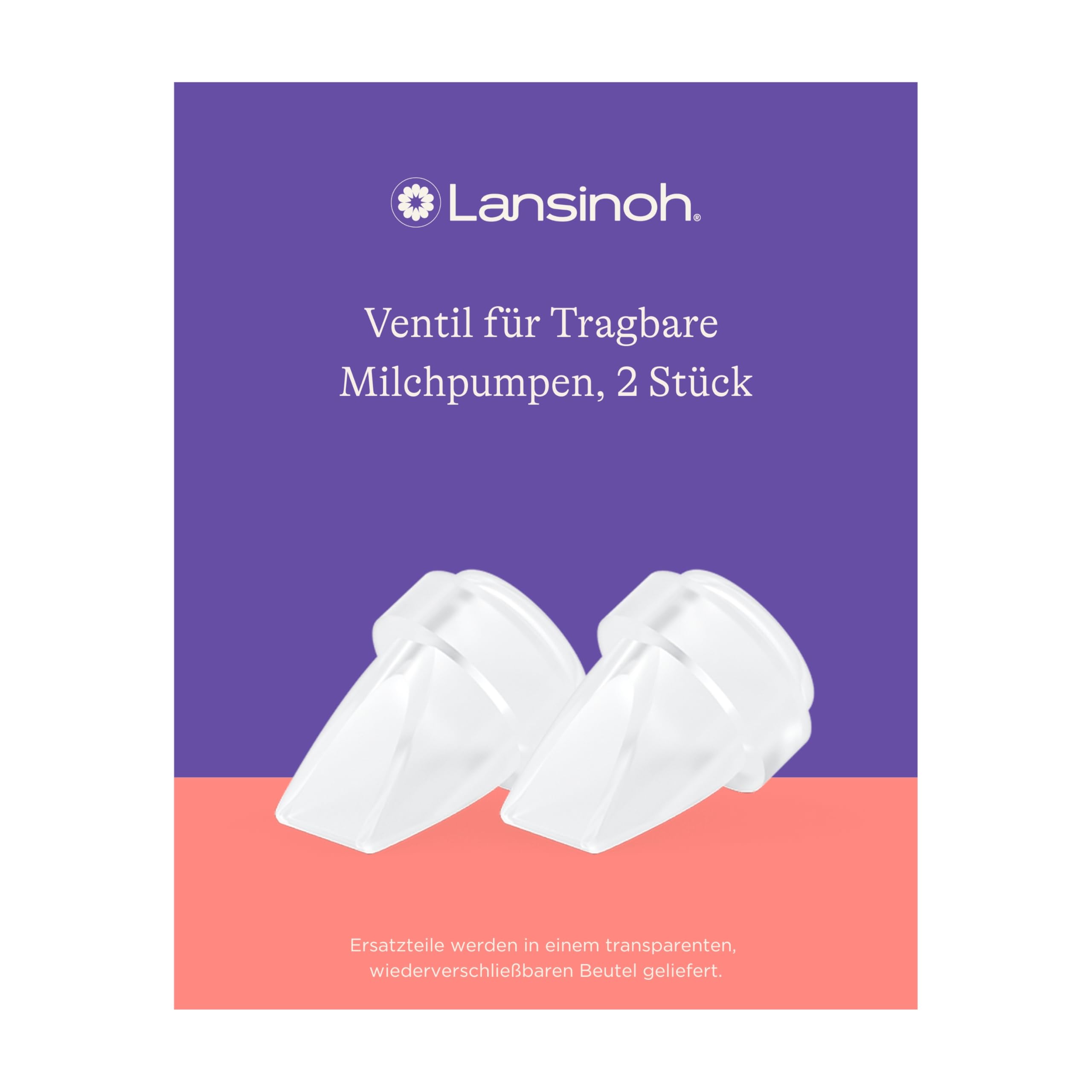 Lansinoh Ventil – Ersatzteil für Lansinoh Tragbare Milchpumpen – 100% Silikon, BPA- und BPS-frei – 2 Stück