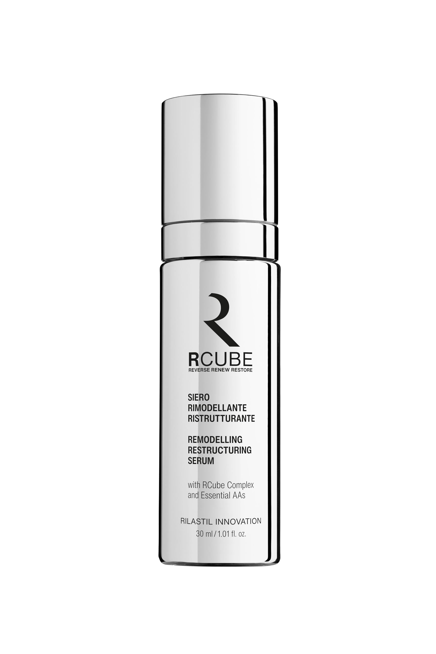 Rilastil RCube Sérum Visage Remodelant et Restructurant avec RCube Complex et acides aminés, anti-âge, améliore l’élasticité et l’aspect de la peau, 30 ml