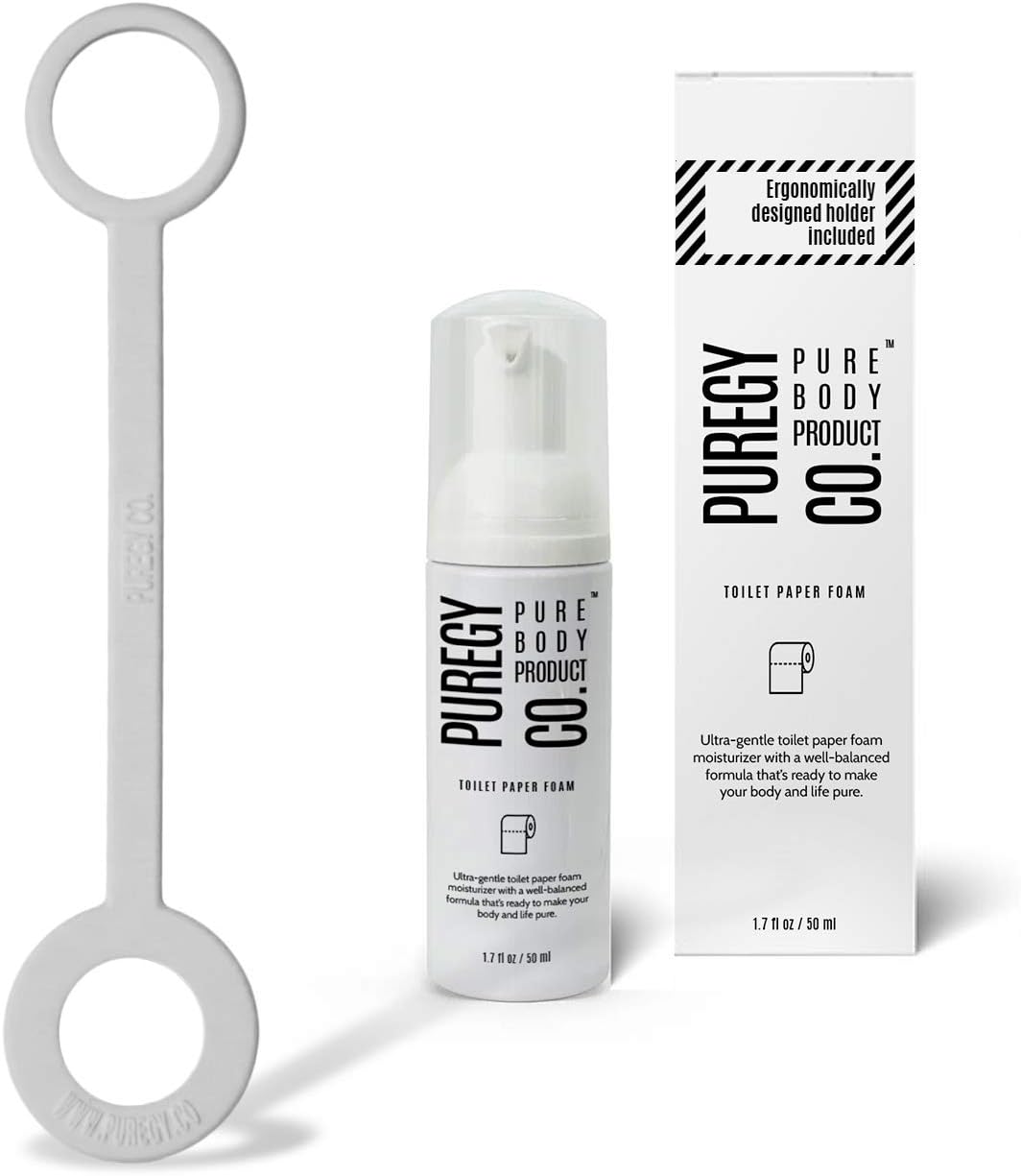 PUREGY CO. Ultra Gentle Toilet Paper Foam Spray With Holder
