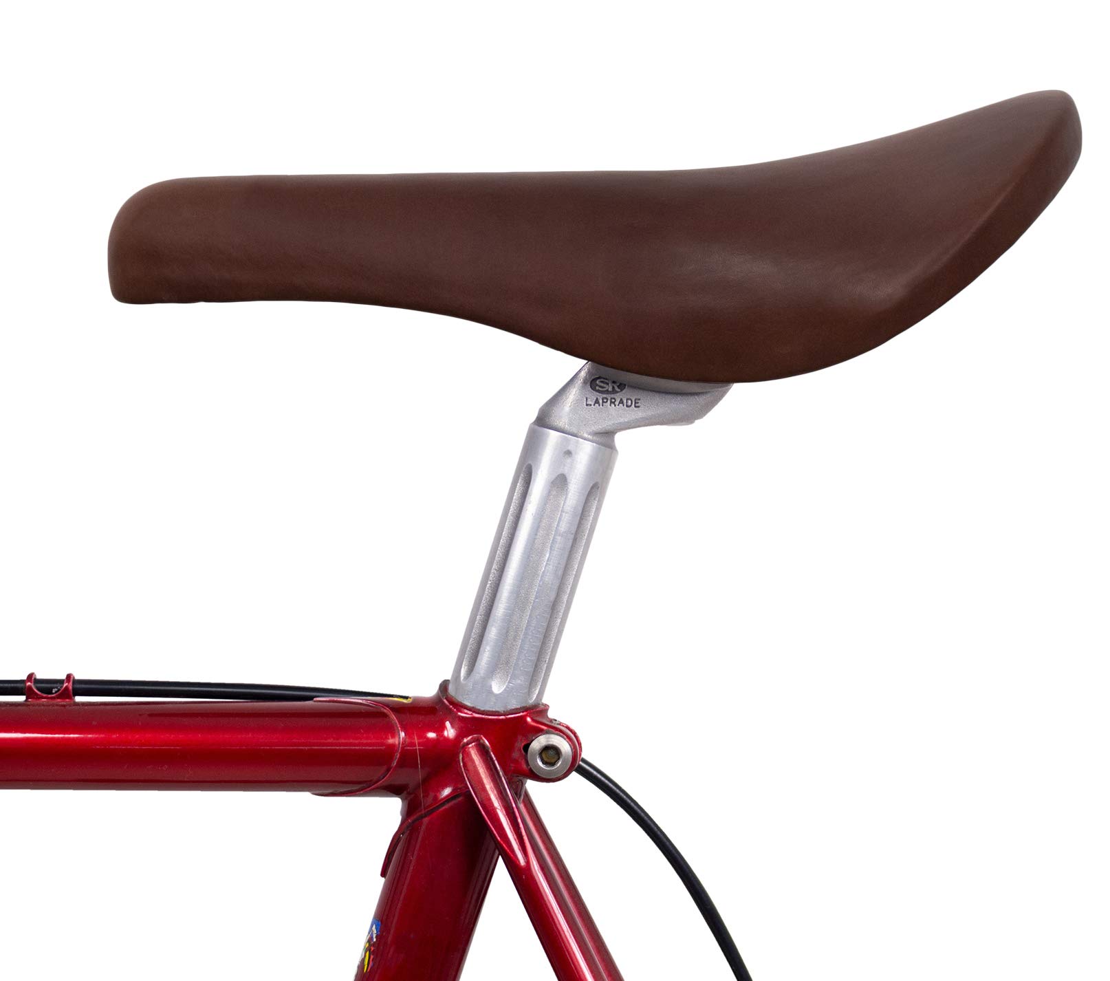Gusti Sattel Leder - Sean Y. Damen und Herren Leder Fahrradsattel Ledersattel Retro Design weich Sattel Cityrad Rennrad Trekkingrad MTB Braun