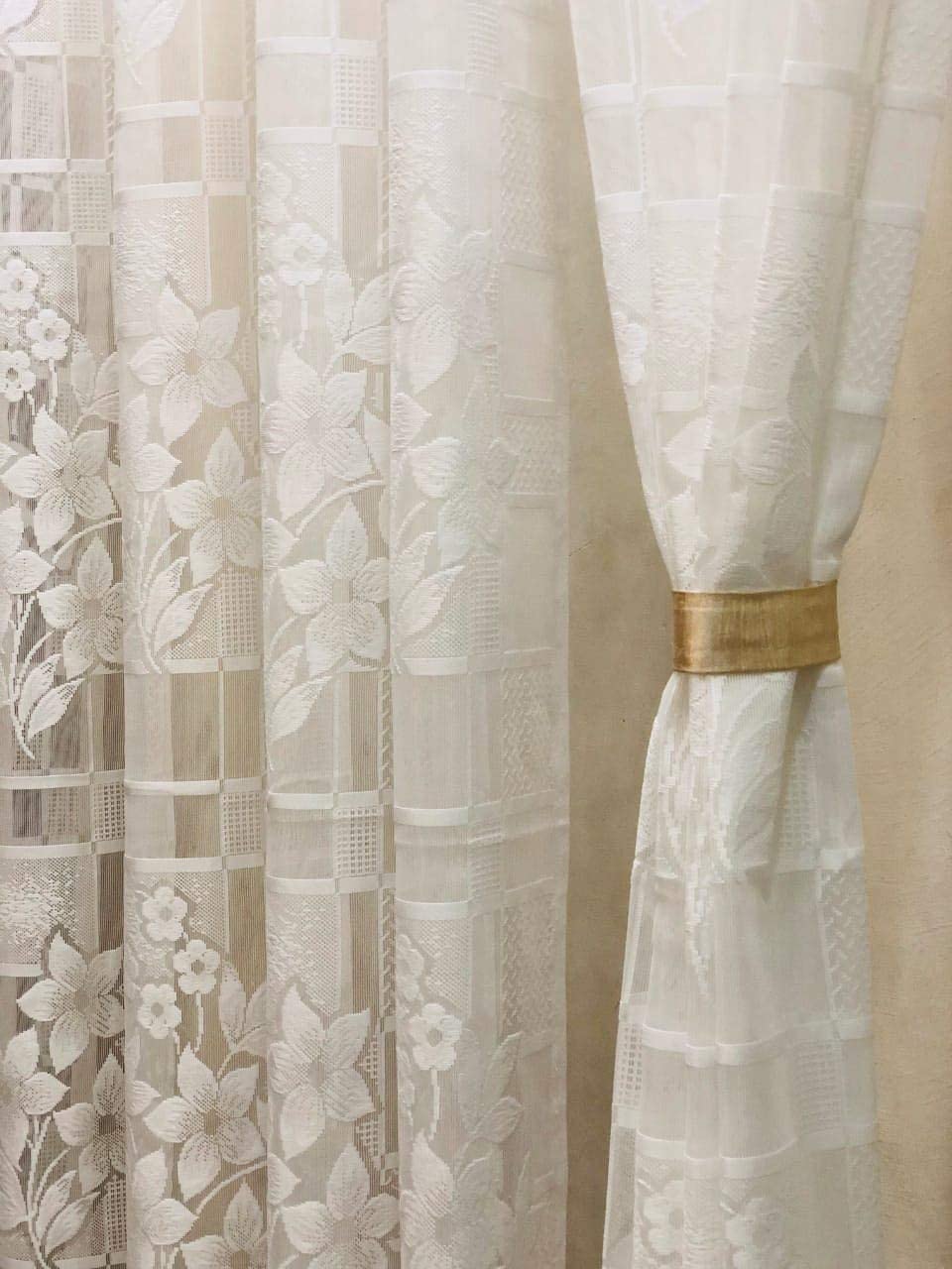 Neymo Polyester Heavy Floral Net Tissue Set of 2 Pecs Curtains for White Color Net || 4 x 7 Feet Door Curtains (B096PD7J8Y) Amazon Price History, Amazon Price Tracker