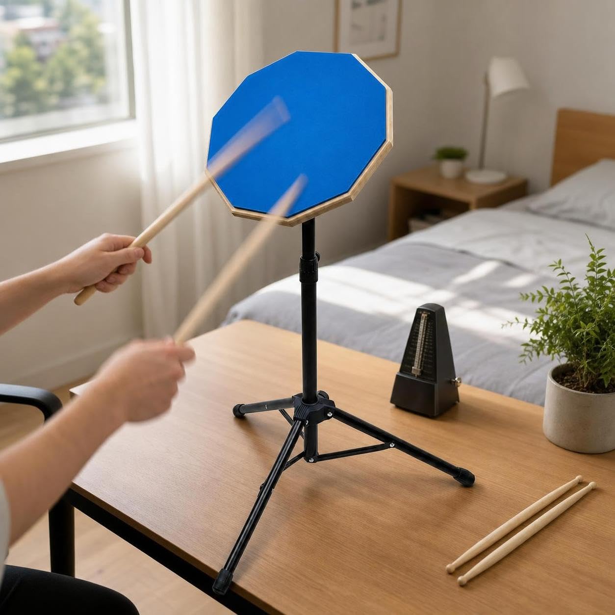 Drum Übungspad Set mit Ständer, color to 4