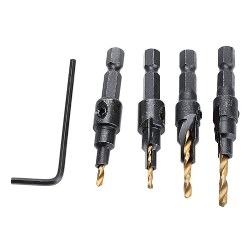 Power Drill Broca avellanadora de vástago hexagonal de 14 de pulgada, accesorios para herramientas eléctricas para carpintería de metal de plástico,
