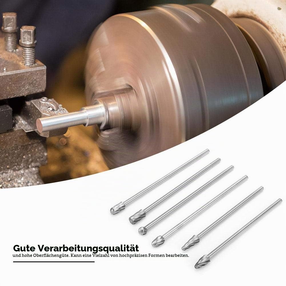 6 stücke 6mm 1/4 "schaft Aluminium Fräser Extra Lange 150mm Fräser hartmetalllegierung