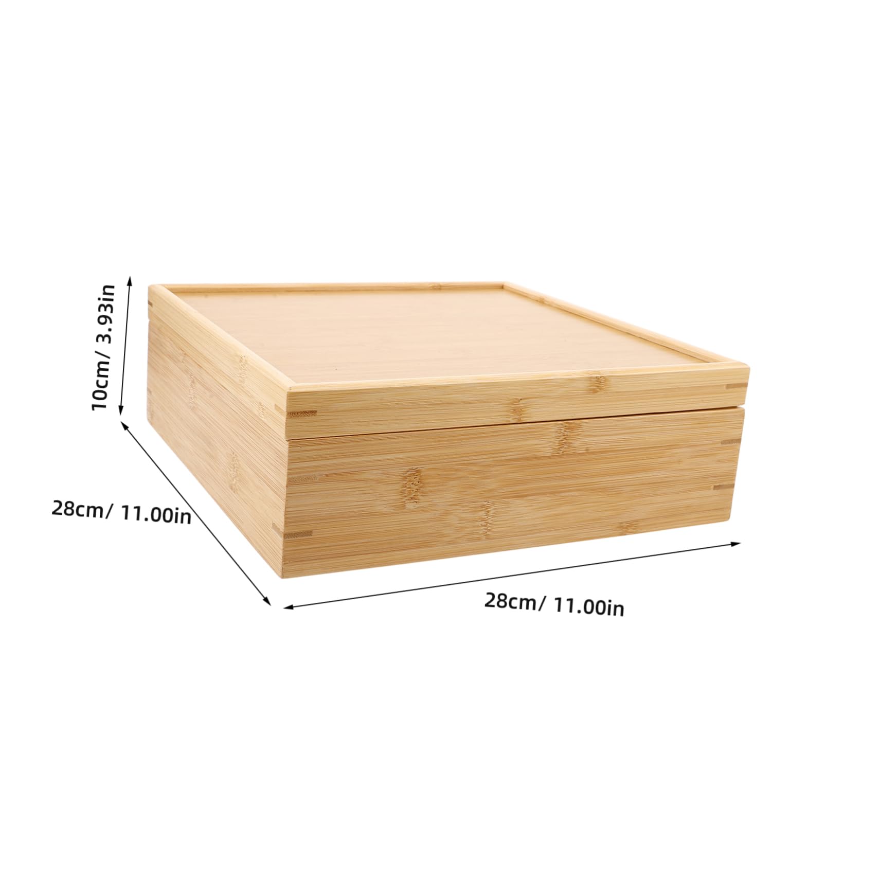 HOLIDYOYO Box Dried Fruit Box Candy Nut Serving Container Snack Serving Tray with Lid Divided Serving Dishes Dessert Tray Fruit Serving Platter Nuts Storage Platter Side Dish Wooden Yellow