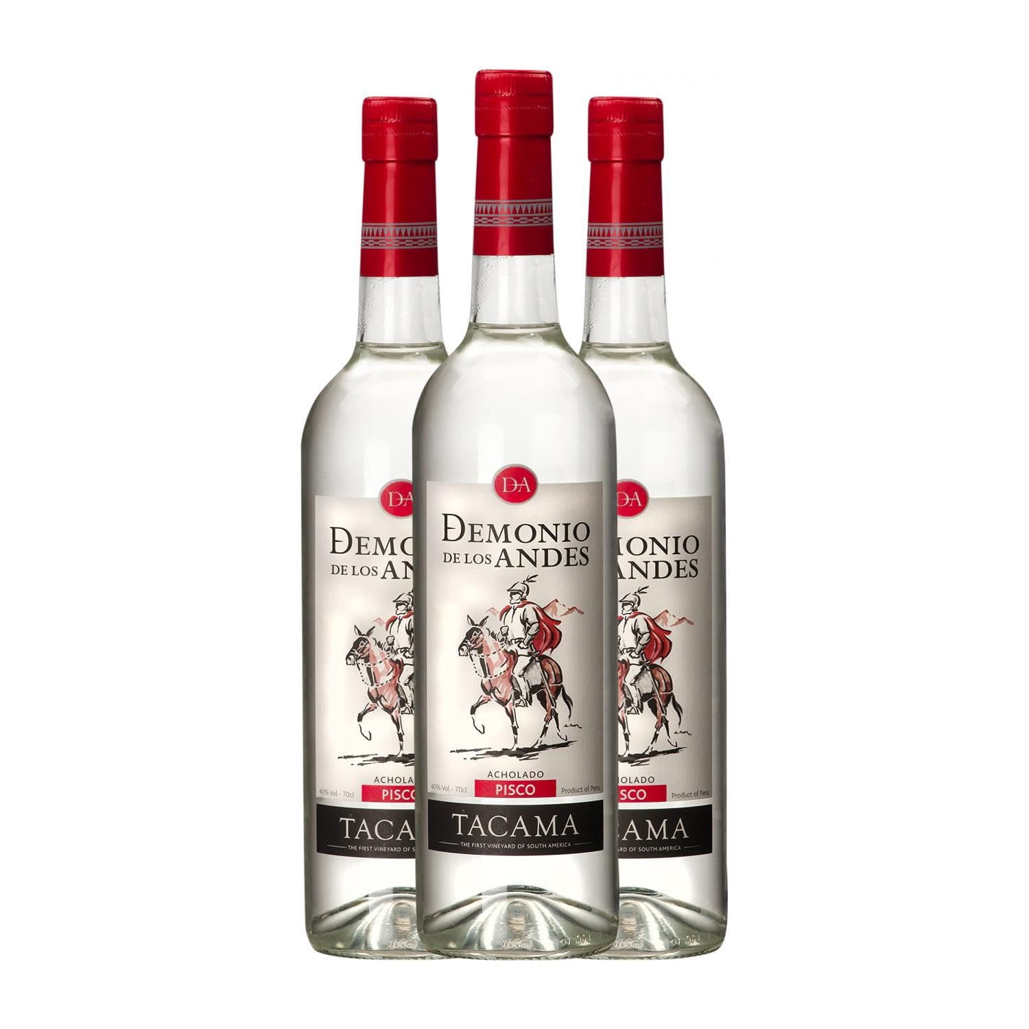 Pisco Tacama Acholado Demonio de los Andes 70 cl (Caja de 3 Botellas de 70 cl)