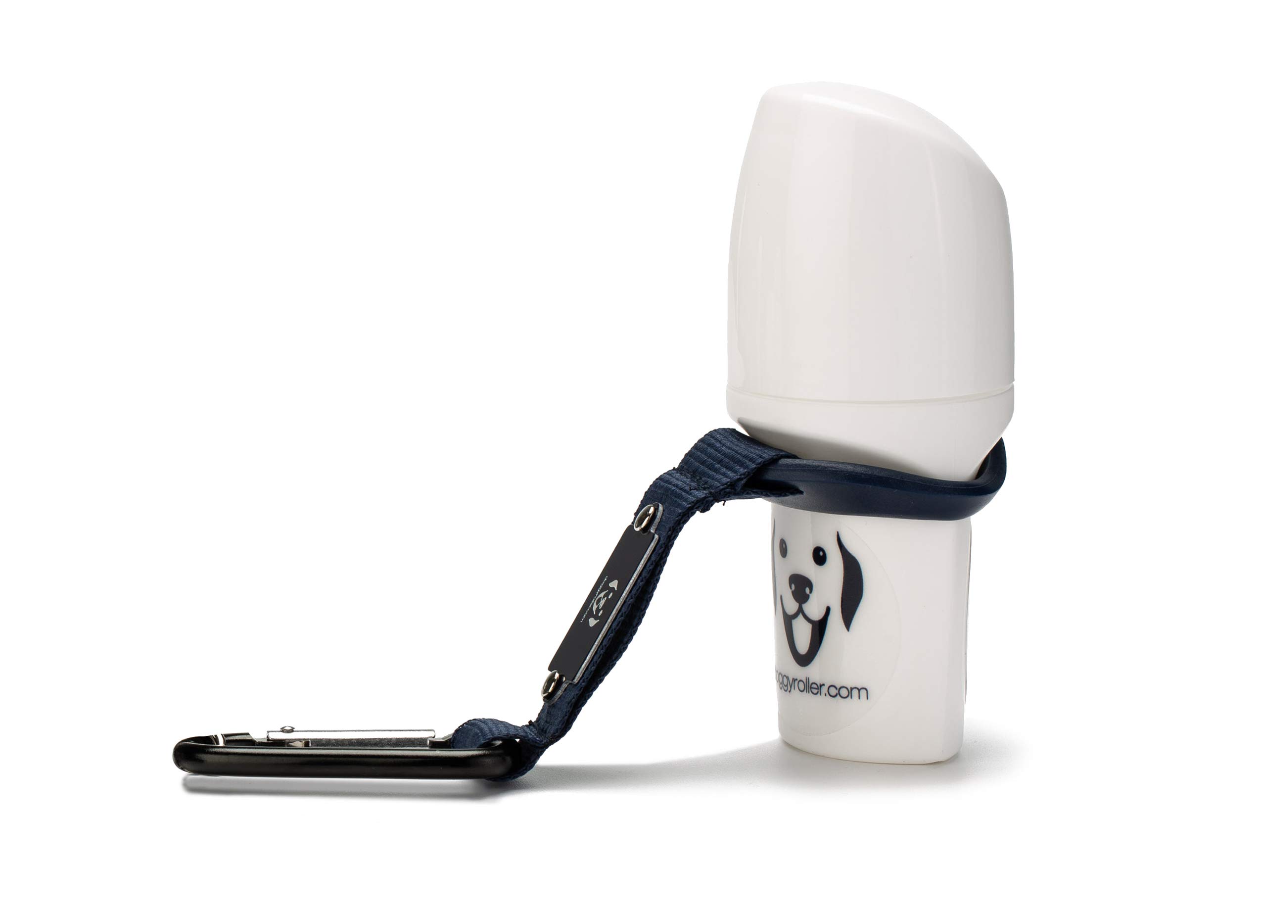 Hunde Smoothie SmoothieDog 6er Mix + Doggyroller m. Halter, Karabiner Blau - je 1x: Huhn, Rind, Lamm, Ente, Immunio, Veggie - Flüssiges Hundeleckerli - Zucker- & glutenfrei - Zubehör Hund - je 250ml