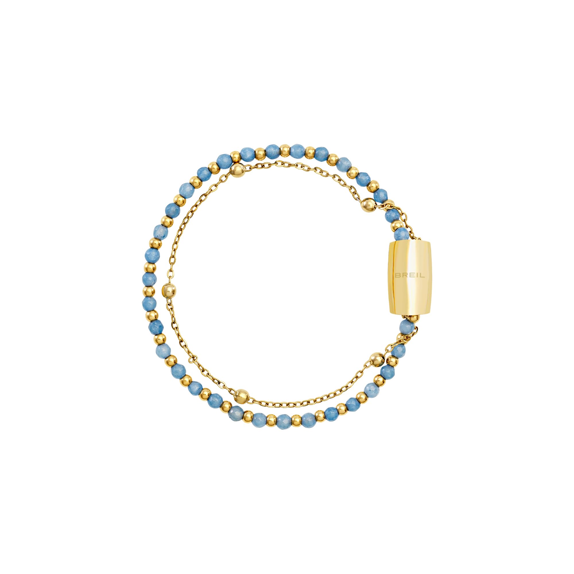 Breil, Collezione Magnetica System, Bracciale Donna a Due Catene con Pietre Naturali, Chiusura con Magnete, Compatibile con Tutti gli Elementi Magnetica System, Idea Regalo Donne