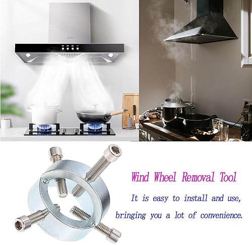 Miniatura 3 de WANLIAN Extractor de la rueda del ventilador de la cuchilla del ventilador Extractor de la campana de la gama de la limpieza de la rueda de viento