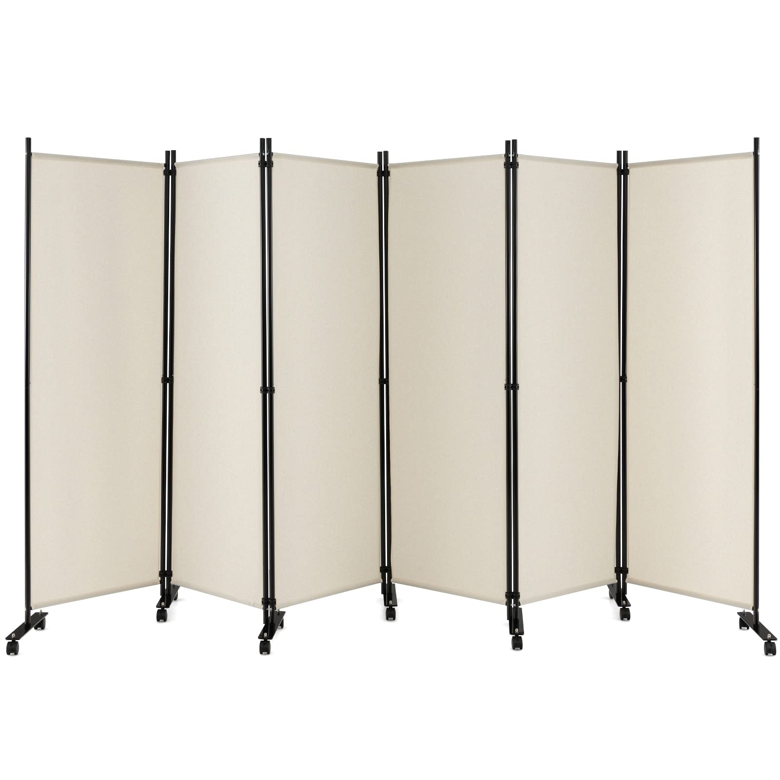 Buy GOFLAME 6 Panel Folding Room Divider, 6FT Rolling Privacy Screen