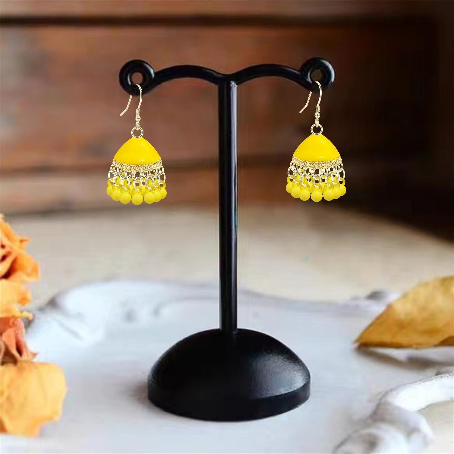 Bohemian Acrylic Gold Ball Chandelier Lightweight Dangle Drop Earrings Gorgeous Fringe Bird Cage Hook Earrings For Women Jewelry Gifts - Image 6