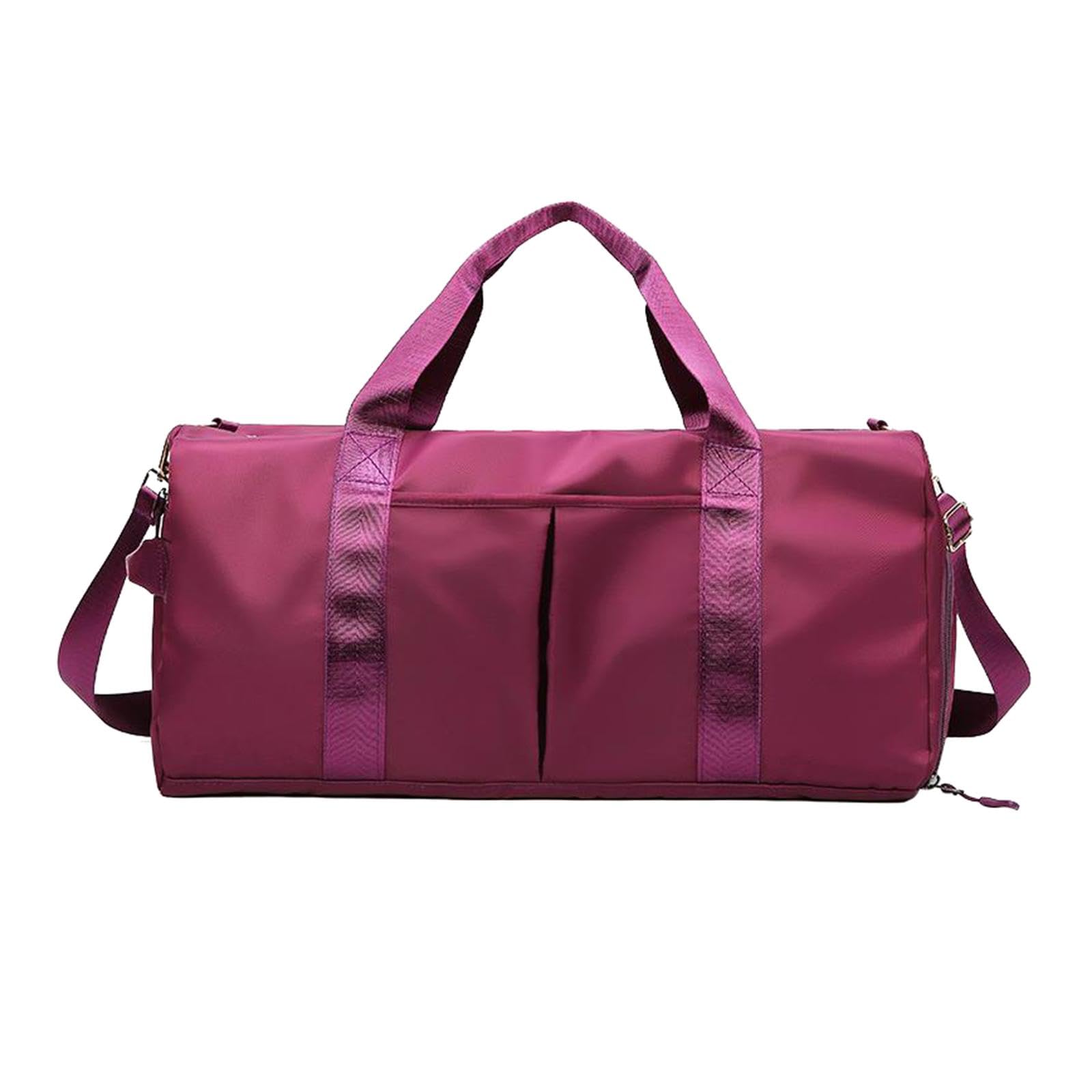 nivaa Waterproof Durable Sports Duffel Fitness Handbag Carry On Wet Pocket Purple-picture-36
