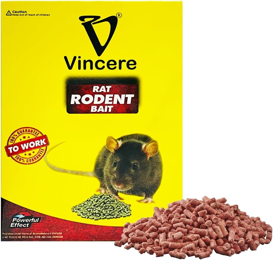 Vincere Rat Rodent Bait, Rat Poison, Mice Killer Poison, Rodent Baits 60g