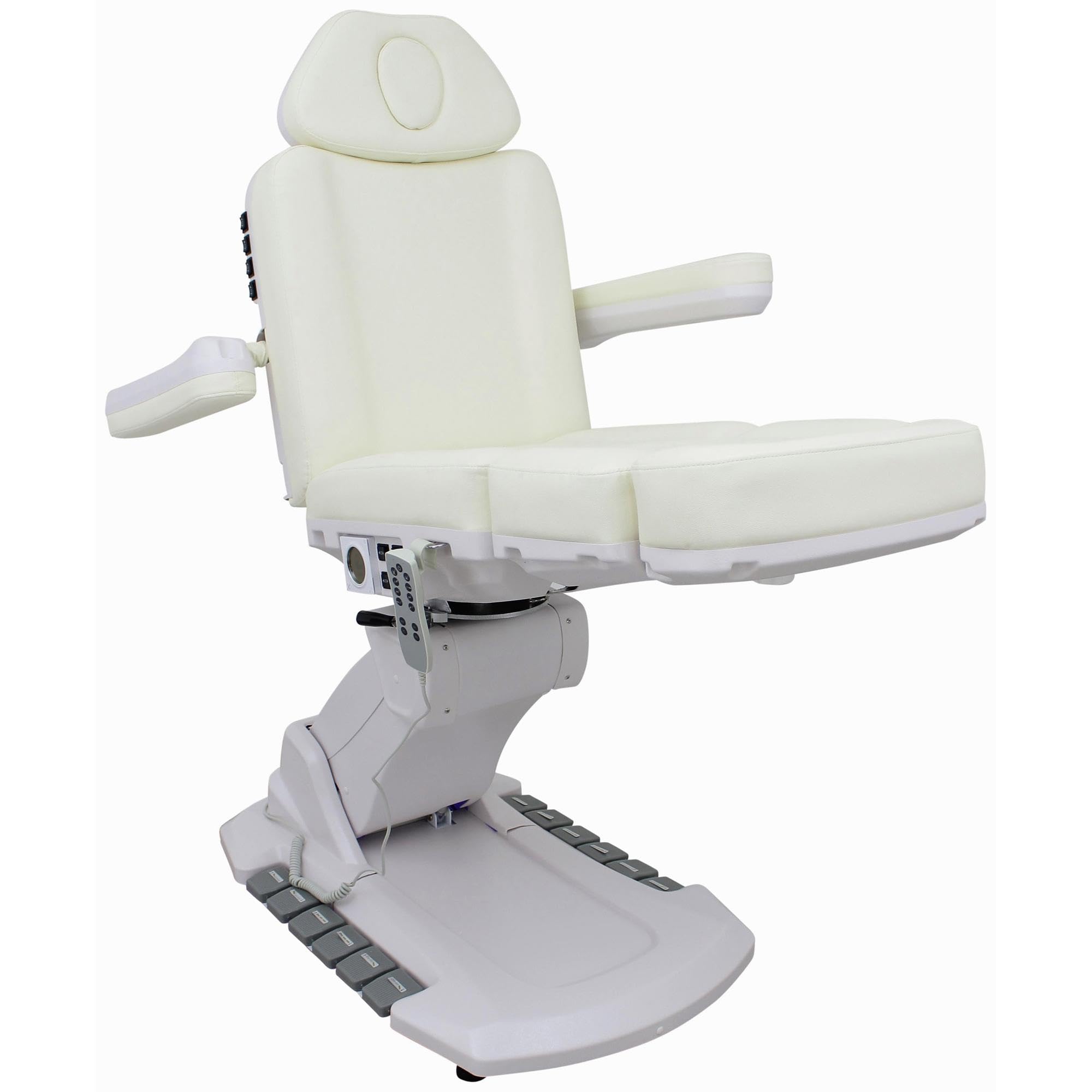 Medeo Kosmetikliege Vollelektrisch 4 Motoren Heizung Display drehbar LED Grau L06686H (Perlweiß)