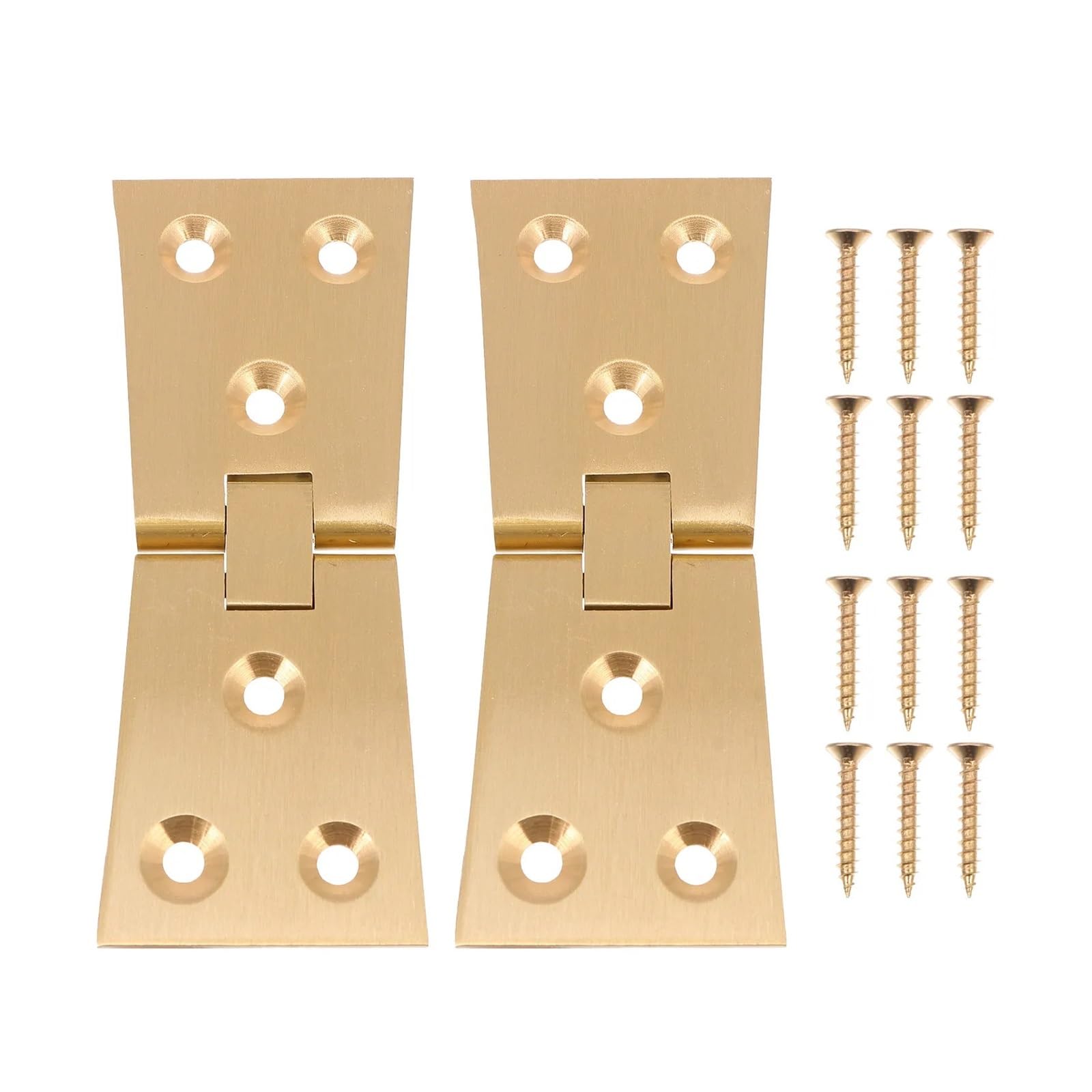 180 Degree Flip Folding Hinge 2pcs Copper Table Flap Hinges Folding Flips Hinge for Furniture Cabinet 180 Degree Spring Metal Butt for Folding Tables Cabinets Wardrobes