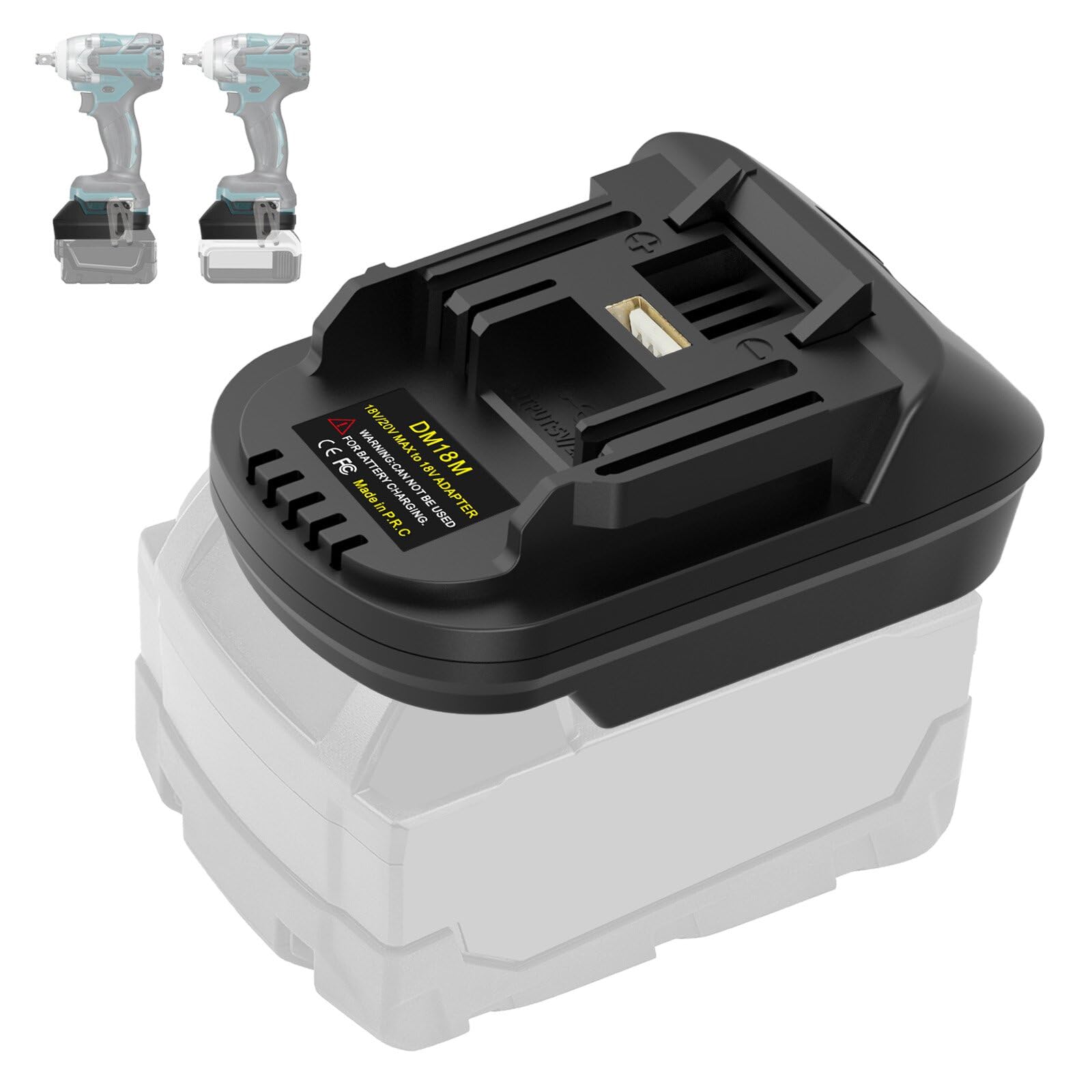 DM18M Battery Adapter for Makita 18V Tools, for Milwaukee M18 and for Dewalt 20V Batteries Convert to Replace for Makita 18V Power Tools(Adapter Only)