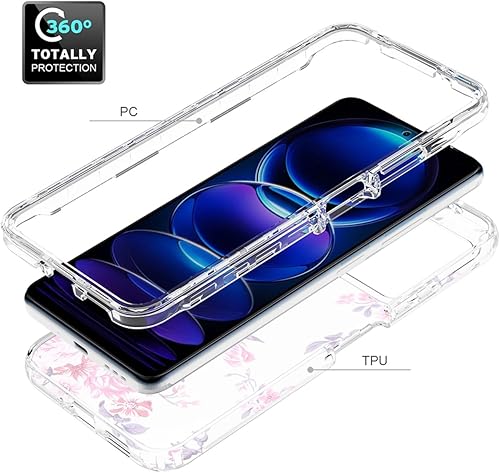 Miniatura 3 de sidande Funda para Redmi Note 12 Pro, Poco X5 Pro 5G 22101320G con protector de pantalla de vidrio templado, cubierta protectora de TPU transparente