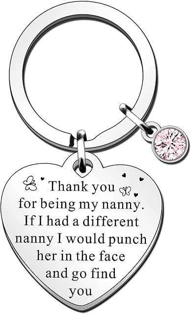 SMARGO Nanny Gifts Nanny Keyring from Grandchildren Christmas Birthday Keychain Gifts for Nanny