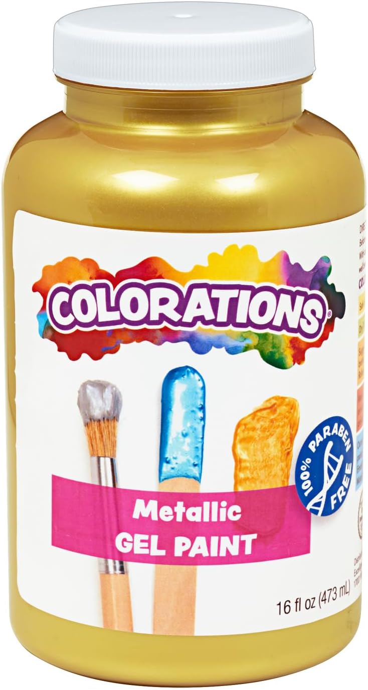 Colorations CMPCP Activity Paint, Metallic Gold - 16 oz.