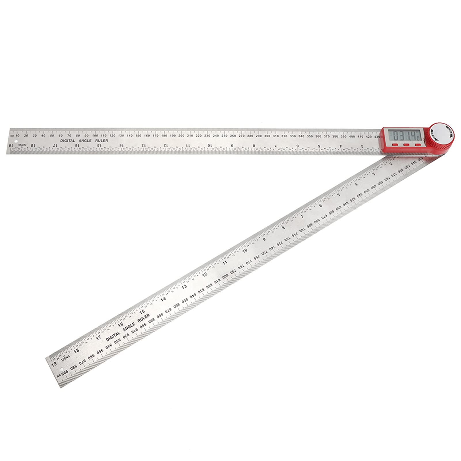 Digital Ruler, Stainless Steel E Ic 360 Degree Measuring Tool for Angle Length Measurement0 500mm Measurement 0 Protractor (0-500mm)