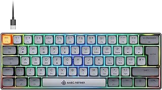 UK Layout 60% Percent Gaming Keyboard Mini Mechanical Compact Wired Type C Dye-Sublimation PBT Keycap USB Apex Pro Kontrol Freek NKRO Brown Switch Water-resistant 14 Chroma RGB Illuminated LED Backlit
