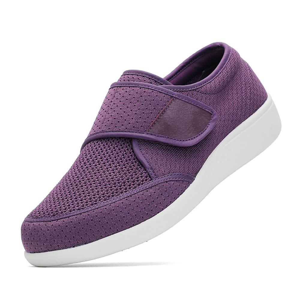 Zapatillas Ortopédicas para Diabéticos Fáciles De Poner Ajustables Y Extra Anchas Calzado Casual Transpirable para Caminar O Estar En Casa con Plantilla De Espuma Viscoelástica Y Suela