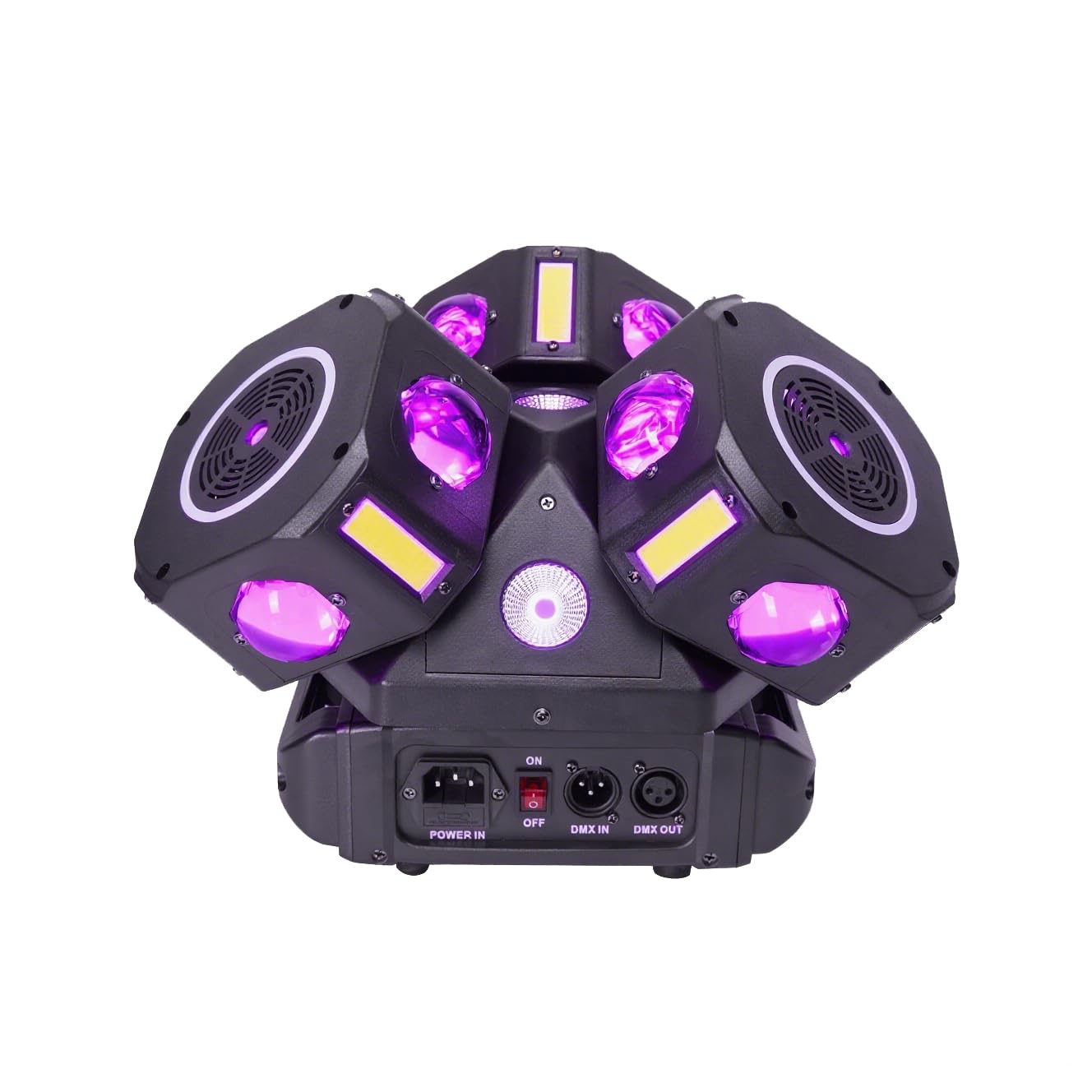 Moving Head DJ Lights for Parties, 16X10W RGBW 4-in-1 Party Light with Strobe Stage Effect Beam Lights Controlled by 18CH DMX-512/Sound Activated for Christmas KTV Wedding