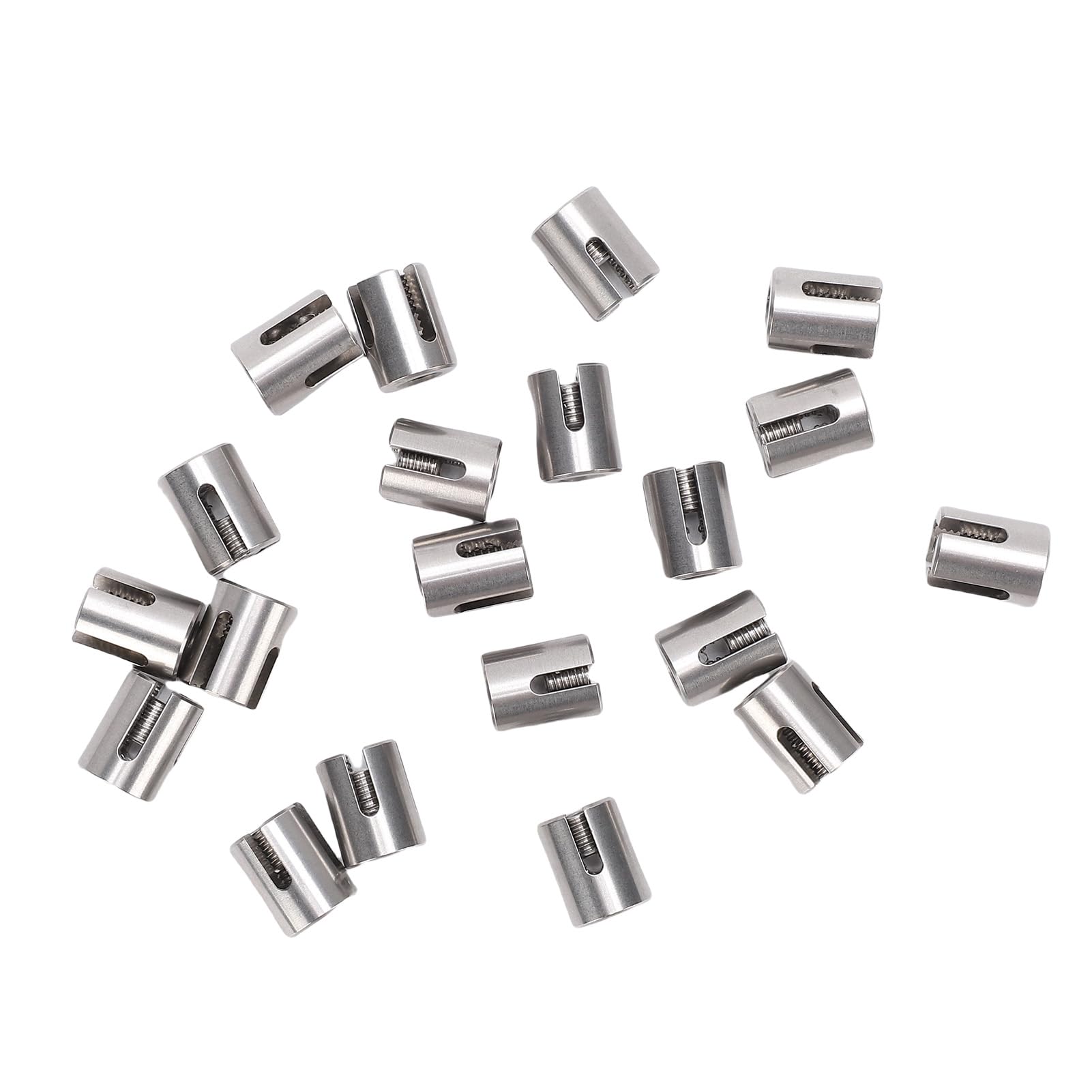 Morsetti per Cavi Incrociati 20 Pezzi, YWBL-WH Clamp/Holder per Fune in Acciaio Inossidabile T316 per Corde da 3 Mm, per Tralicci a Parete e Applicazioni Marine