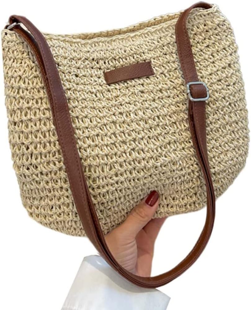 Woven Crossbody Bag For Women Round Straw Crossbody Bag Designer