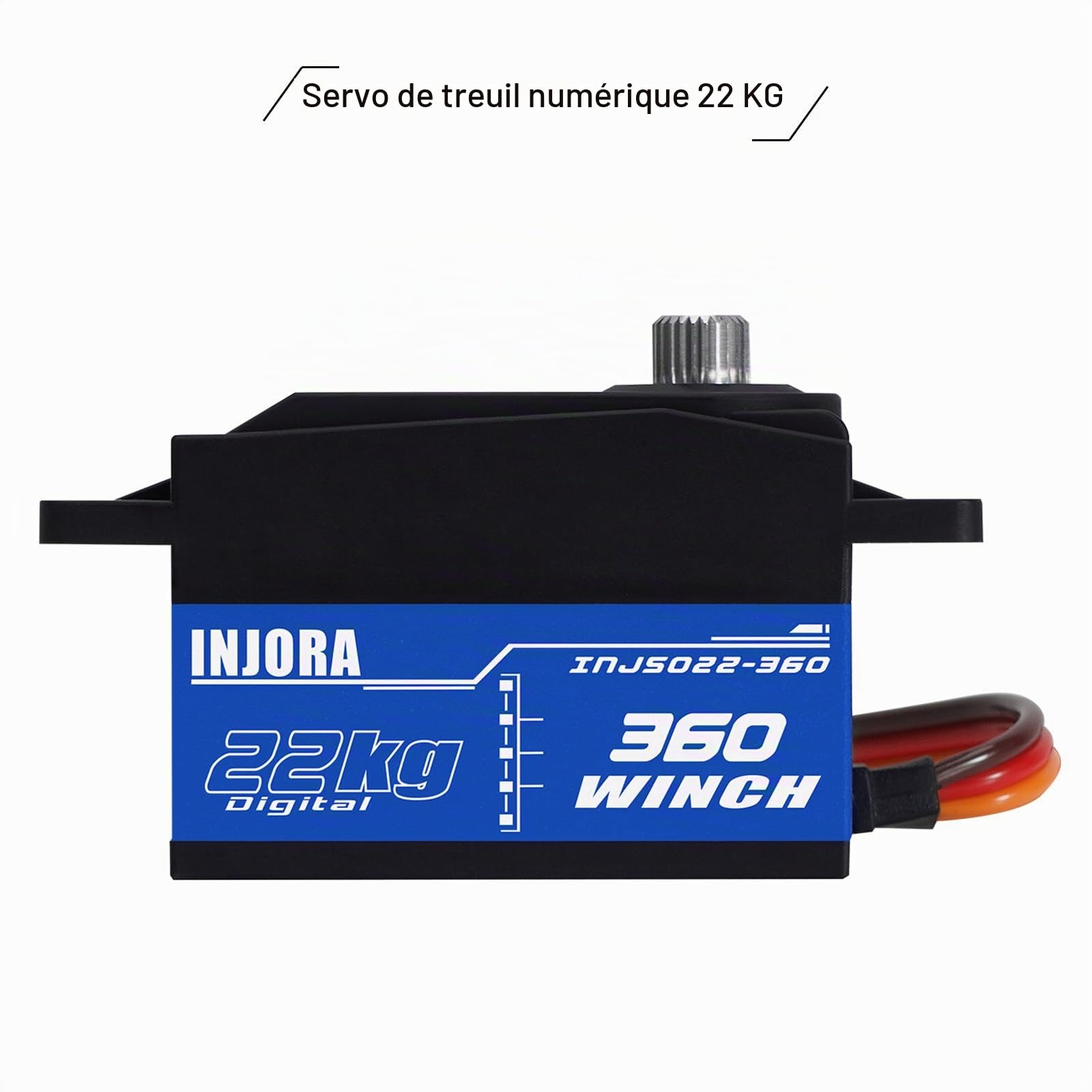 INJORA INJS022-360 Servo Numérique 22KG 360° pour Crawler RC 1/10