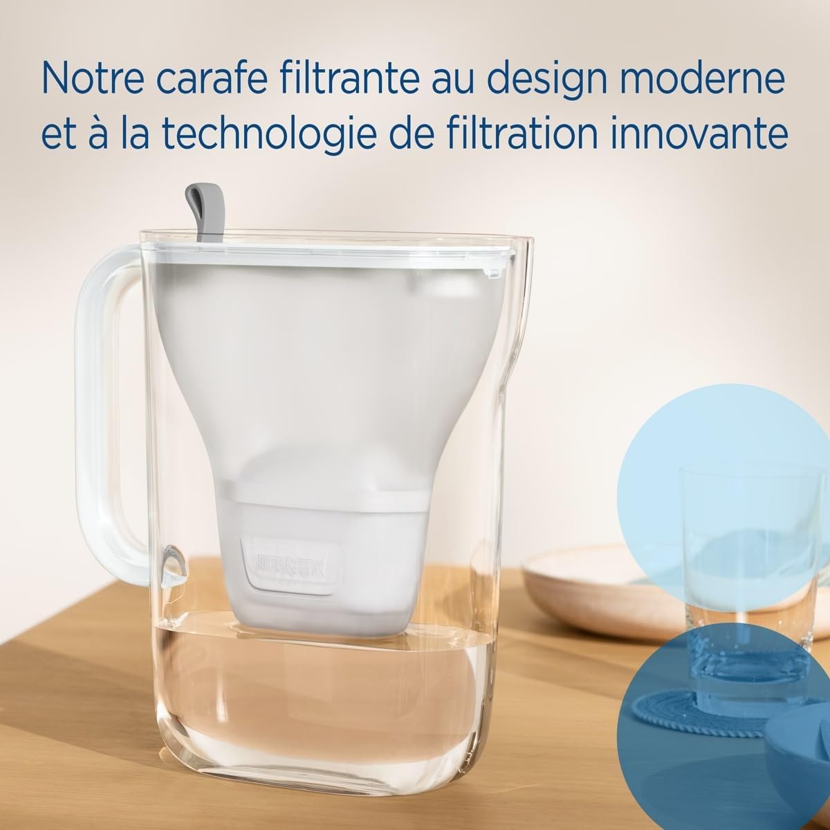 BRITA Jarra filtrante estilo gris (2,5 l) incl 1 cartucho filtro agua grifo MAXTRA PRO All-in-1 reducido PFAS*,piedra caliza, cloro, algunas impurezas y metales indicador tiempo y volumen vertido