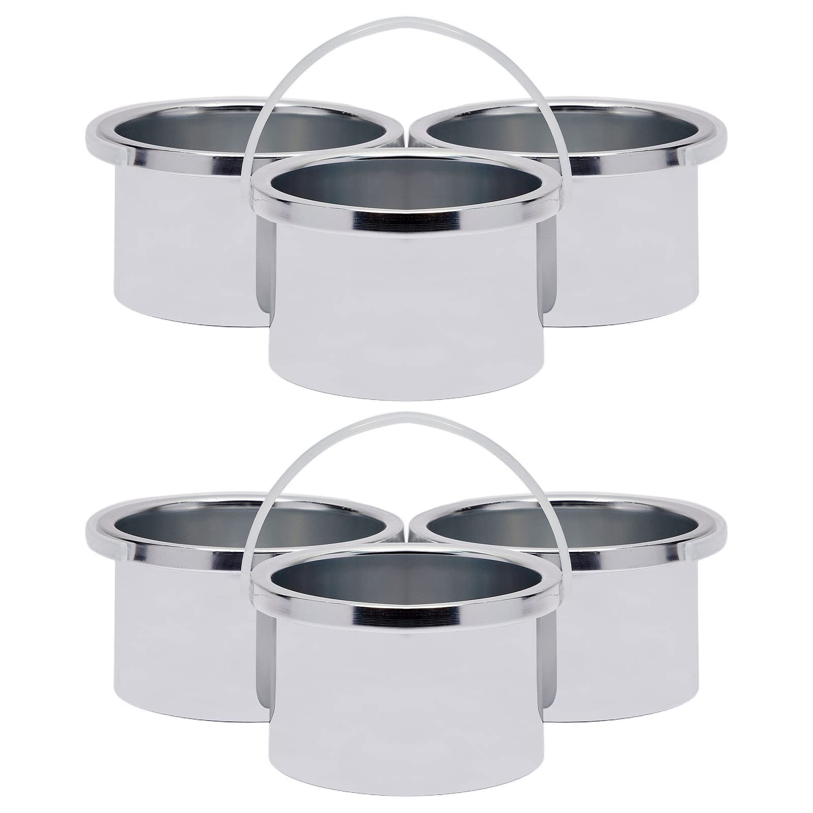 Okuna Outpost 6 Pack Replacement Metal Inner Wax Melting Pot for Hair Removal, Candle Making (14.1 oz)