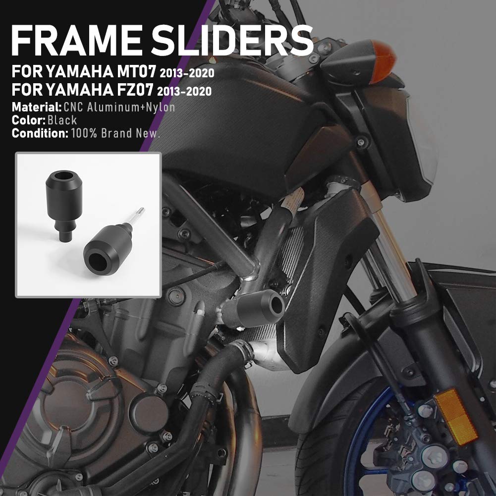 Coussin De Béquille Moto Akozon - Alliage Aluminium CNC - Antidérapant - Pour MT07/FZ07/Tracer700
