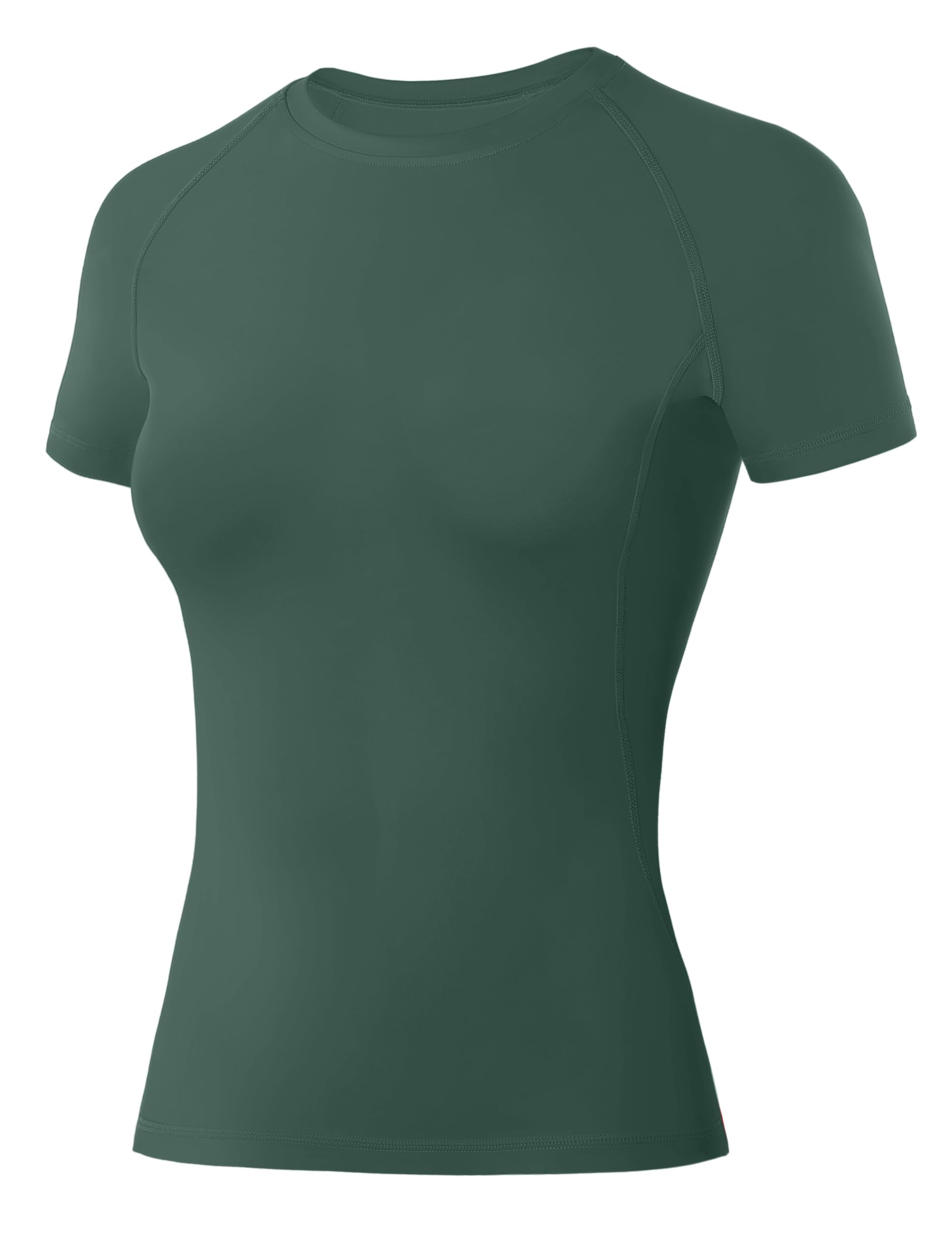 Roadbox Damen Kompressionsshirt Kurzarm Funktionsshirt, Atmungsaktiv Sport T Shirt für Gym Laufen Yoga & Fitness