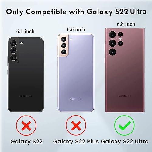 Miniatura 2 de J.west Funda para Galaxy S22 Ultra 5G de 6.8 pulgadas, suave, a prueba de golpes, bonita funda protectora floral para mujer, diseño de patrón de