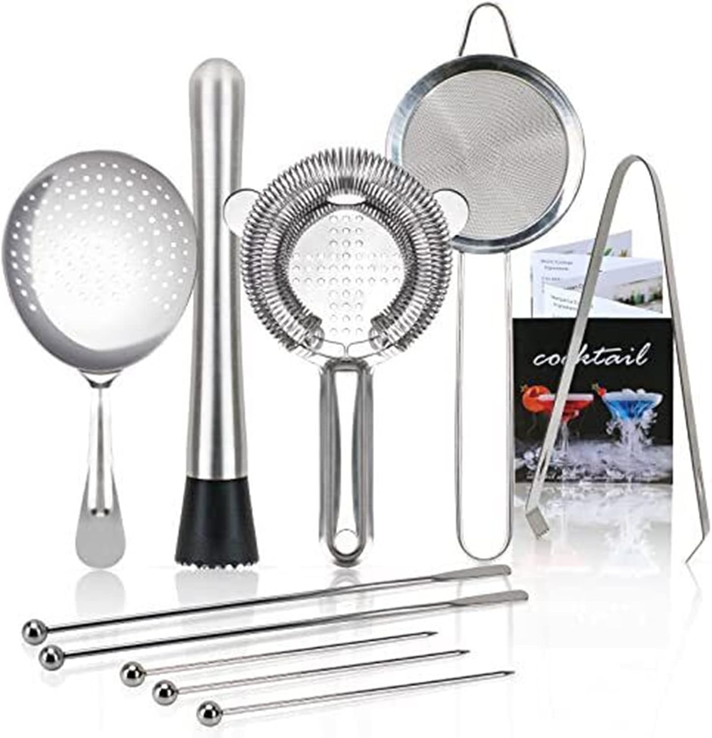 Cocktail Strainer and Muddler Set Bar Shaker Accessories
