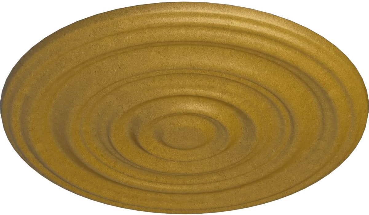 Ekena Millwork CM29CAPGS 29-1/8" x 1-1/2" Carton Smooth Ceiling Medallion, Pharaoh's Gold
