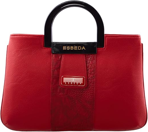 ESBEDA Drymilk Croco Acrallic Handle Handbag | Ladies Purse | Stylish Handbag | Gift Bag For Women