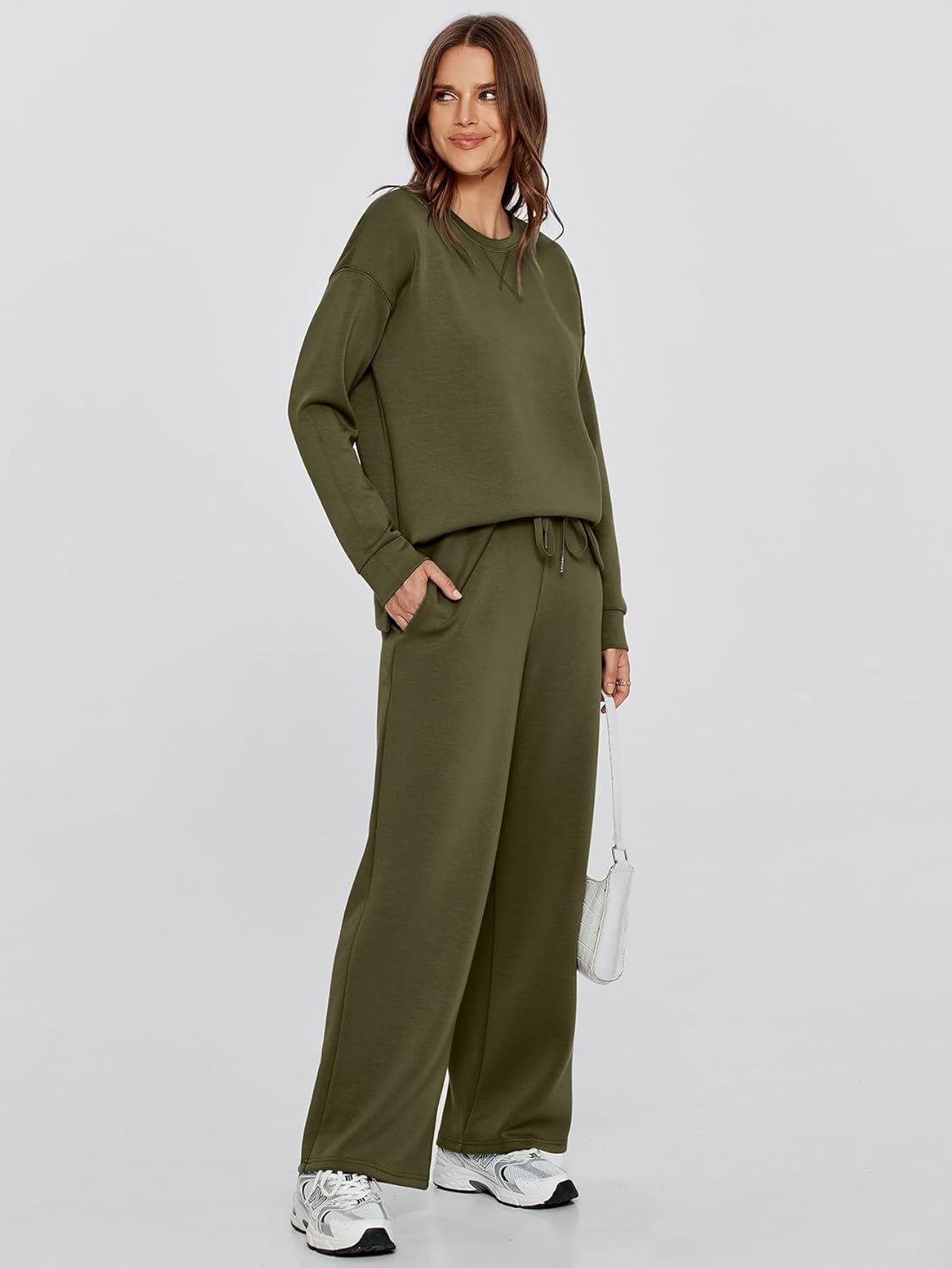 Glamaker Sears Womens Sweat Suits Purple Fleece Tracksuit For