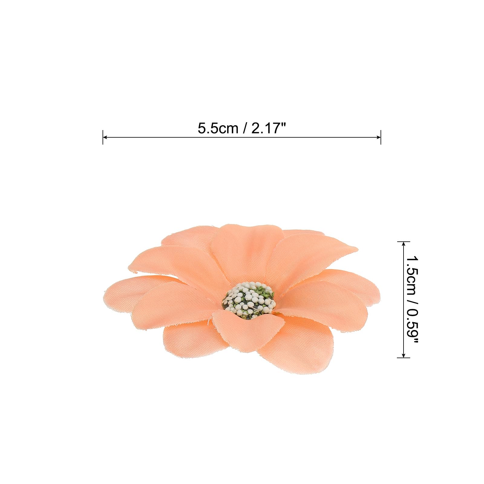 PATIKIL Faux Flower Heads for Crafts 50 Pcs Fake Chrysanthemum Blossom Head Bulk Mini Artificial Silk Flowers Embellishments for Wreath Wedding Party Decoration Orange - Image 2