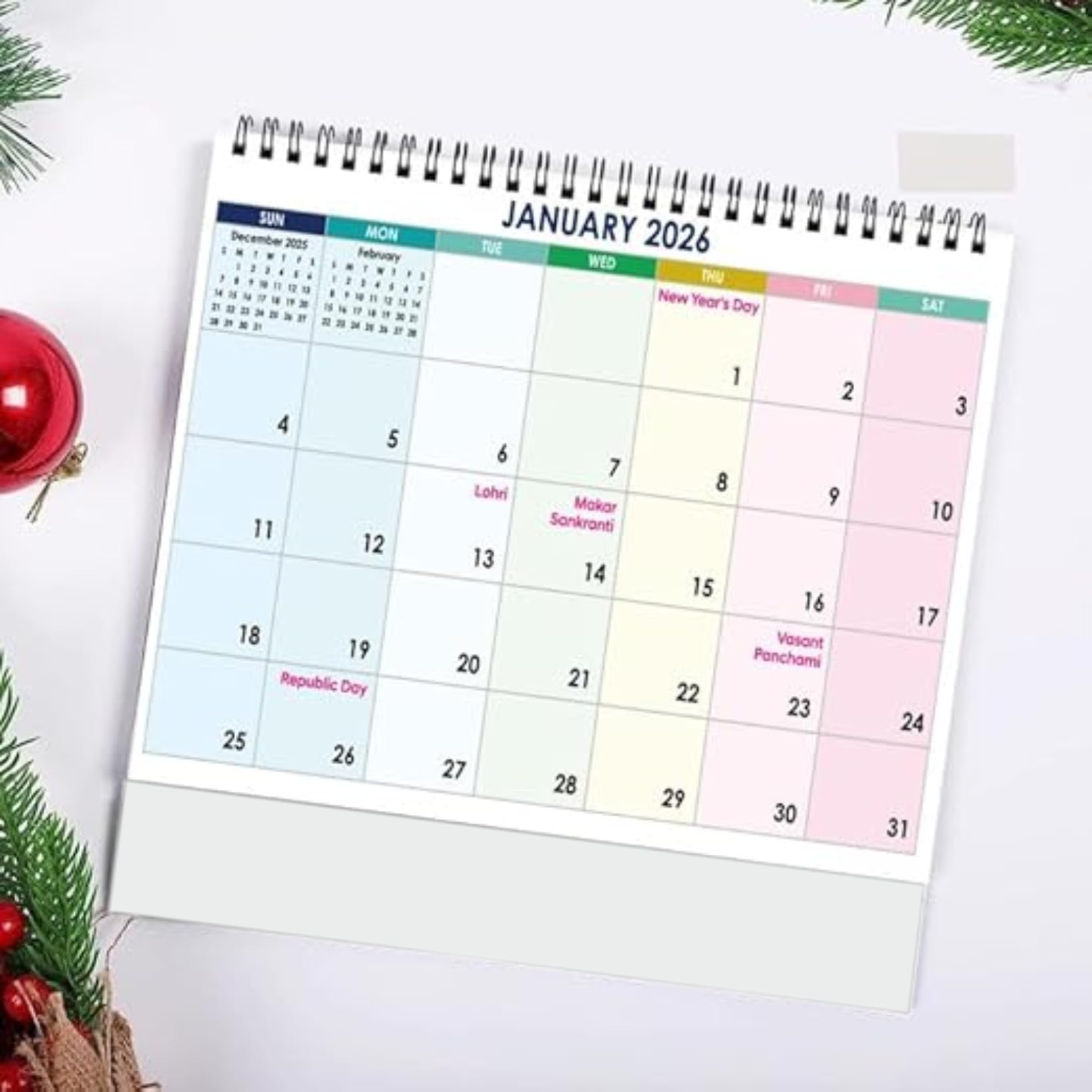 Desk Calendar 2026-Size 9.5 x 7.1 inch Standing Desk Calendar,(2026)-image-21