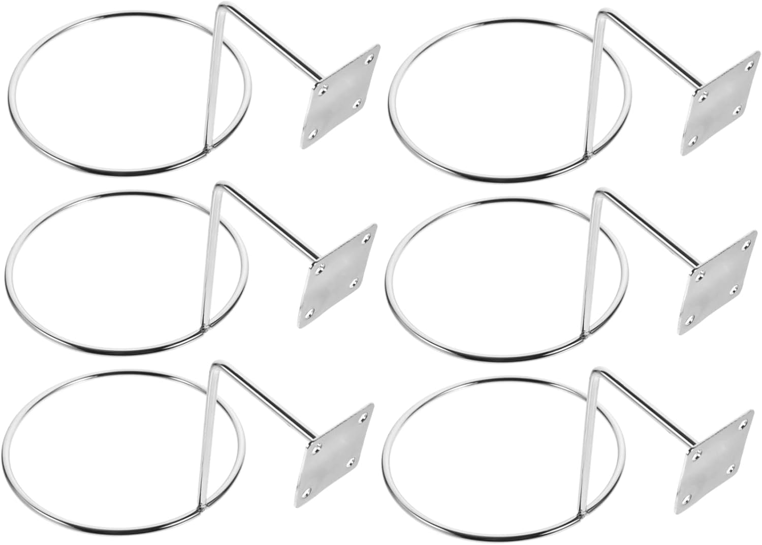 6pcs Wall Mount Basketball Holder Racks for Football and Sports Balls Display Durable Storage Organizer for Home and Store Use